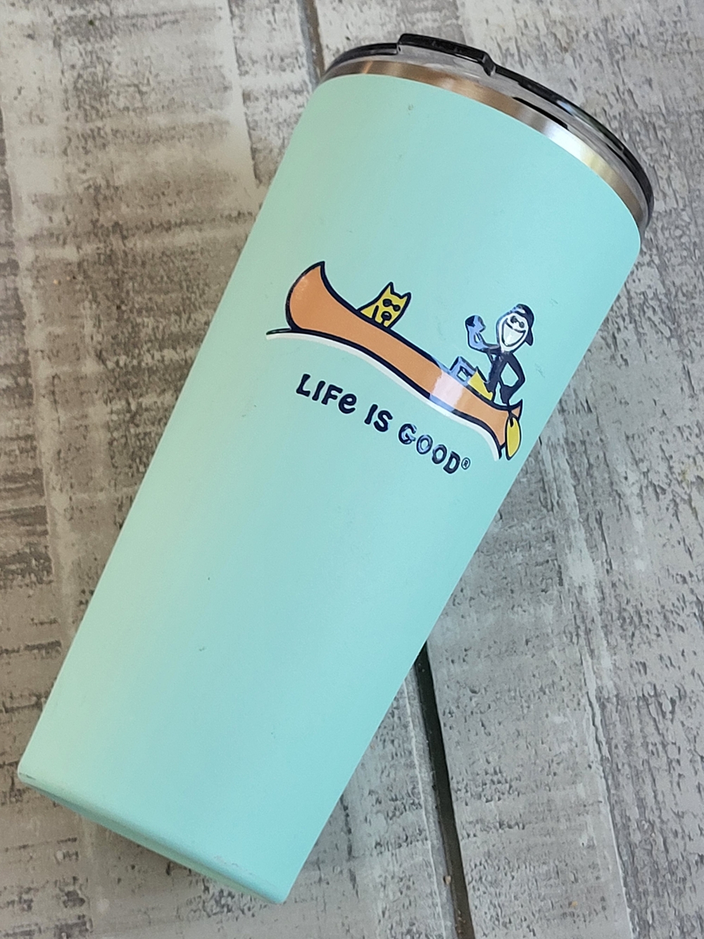 Life is Good Mint Canoe Tumbler